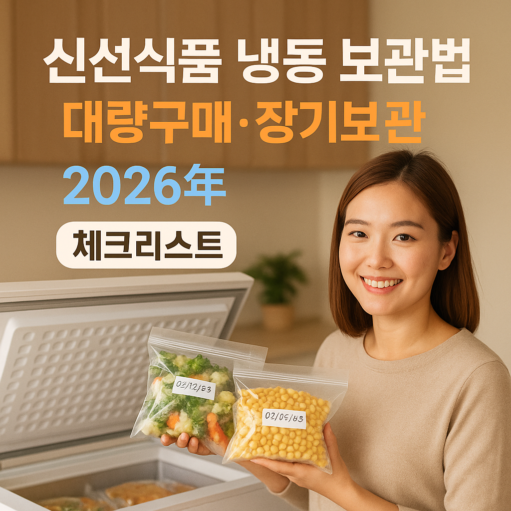 신선식품 냉동 보관법 대량구매&middot;장기보관 2026년 체크리스트