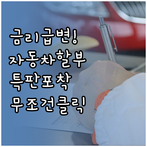 금리 변동 주기와 특판 상품을 활용한..