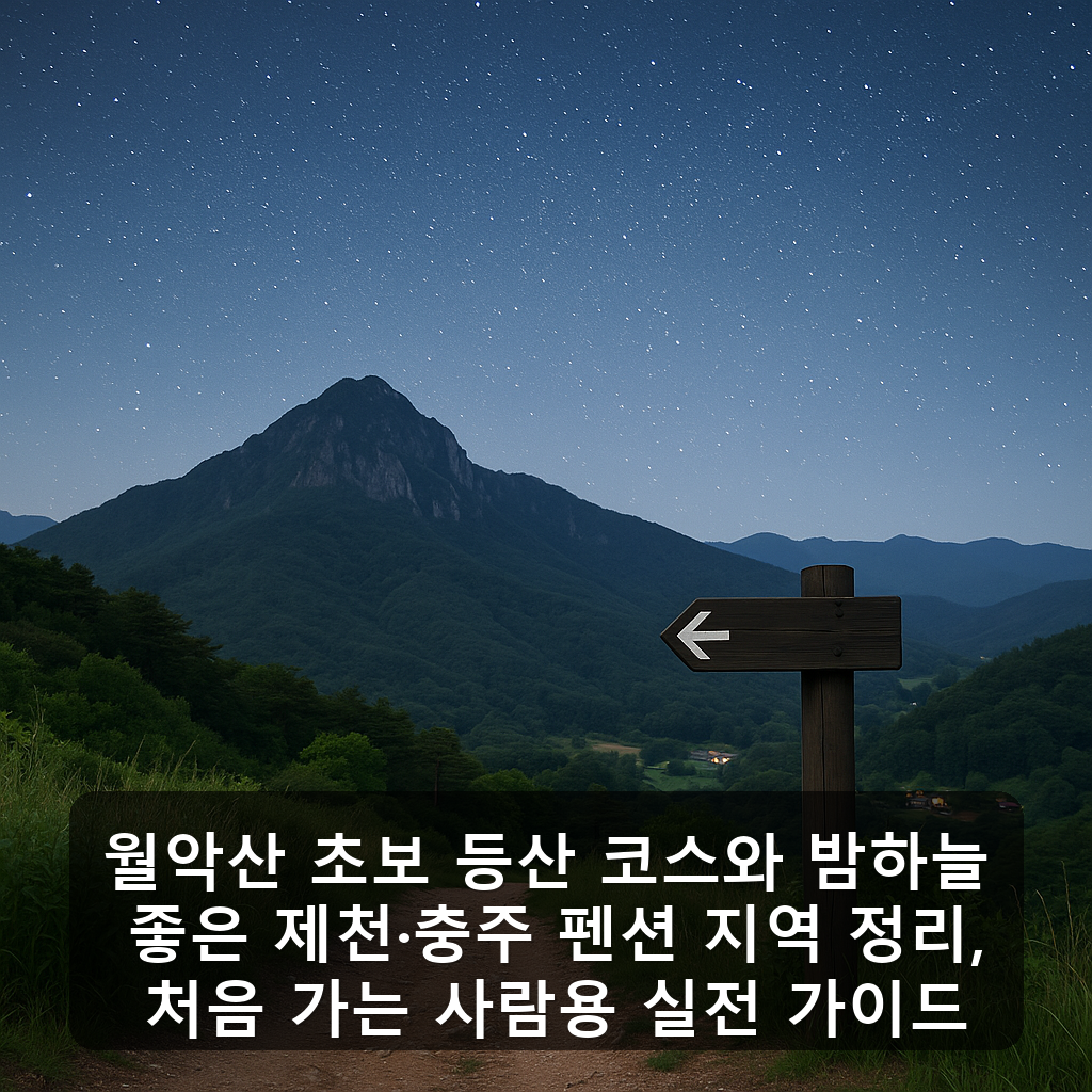 월악산 초보 등산 코스와 밤하늘 좋은 제천&middot;충주 펜션 지역 정리, 처음 가는 사람용 실전 가이드