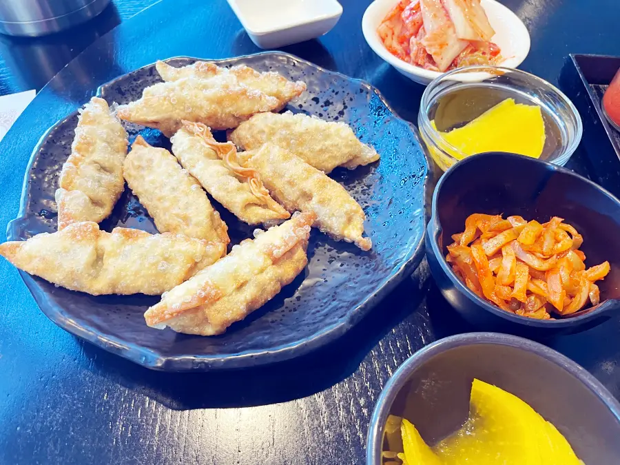 서비스로 나온 군만두 모습