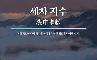 세차 지수 황사 뒤 물자국 방지 세정제 선택 요령_14