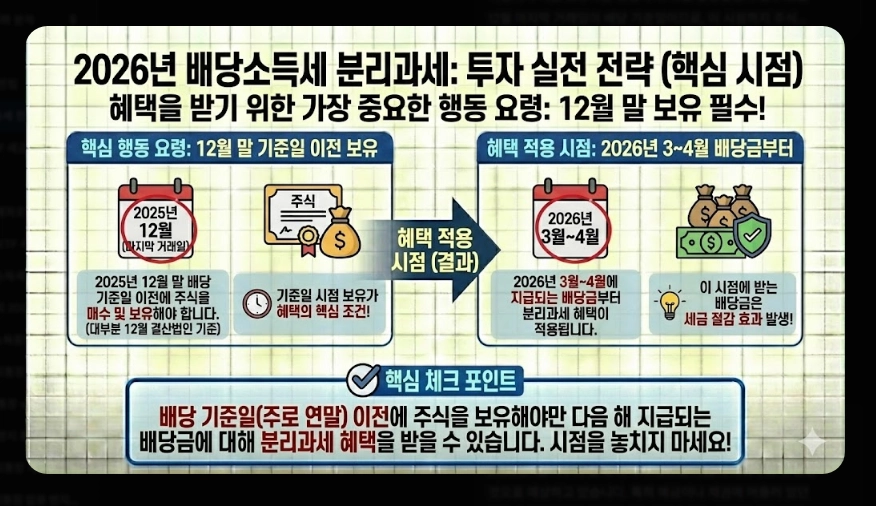 배당소득세 분리과세 [2026년 신설] 구간별 세율&middot;대상 기업 요건&middot;최대 30% 절세 전략