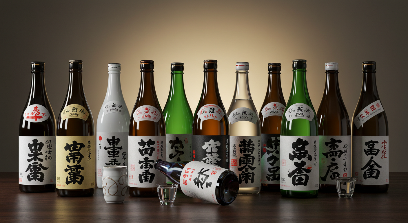 일본 술 모음 사진