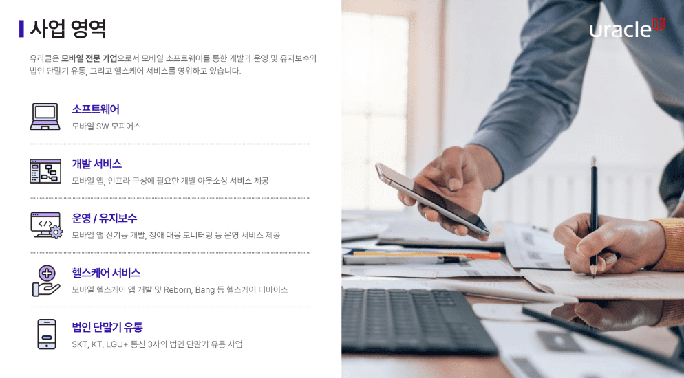 유라클 사업영역