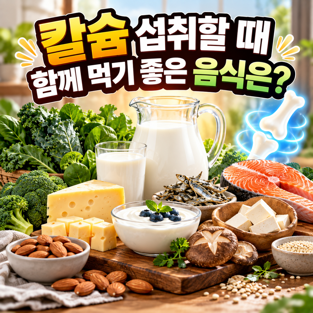 칼슘 섭취할 때 함께 먹기 좋은 음식은?
