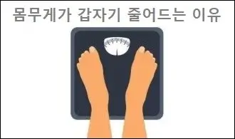 몸무게가 갑자기 줄어드는 이유