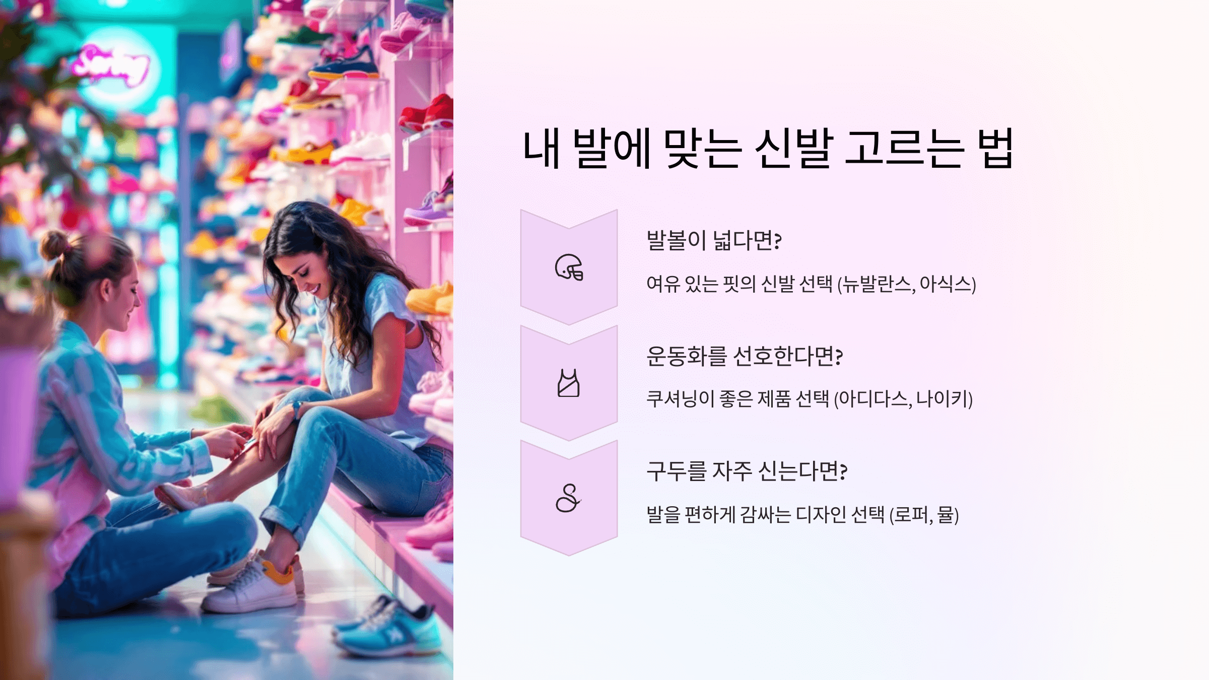 내 발에 맞는 신발 고르는 법