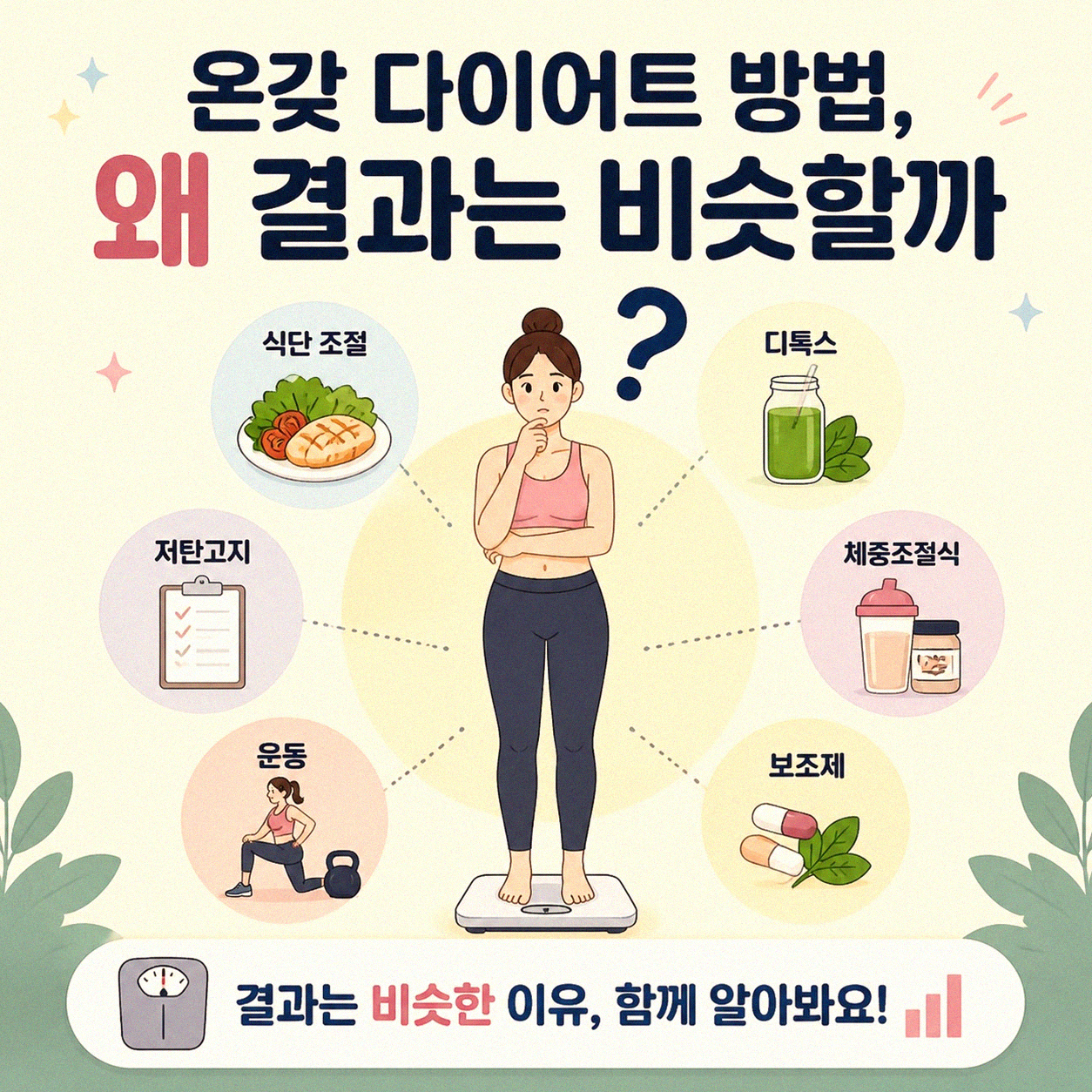 다이어트 방법은 많은데 왜 결과는 비슷한가 하는 생각
