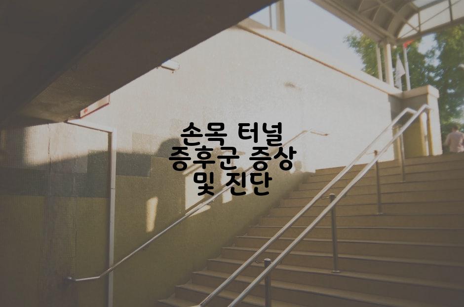 손목 터널 증후군 증상 및 진단