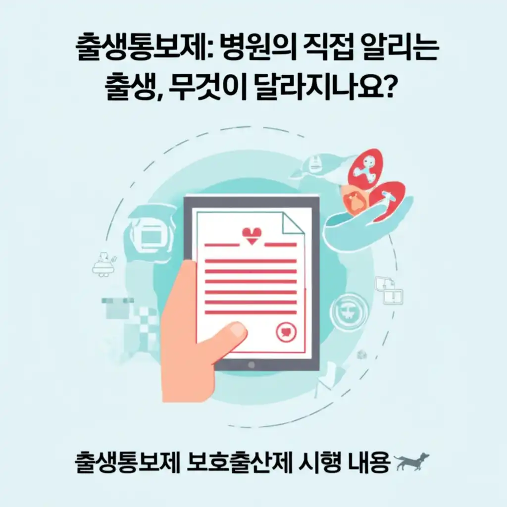 출생통보제 시행 후 출생신고 절차 및 달라지는 점을 보여주는 안내 이미지