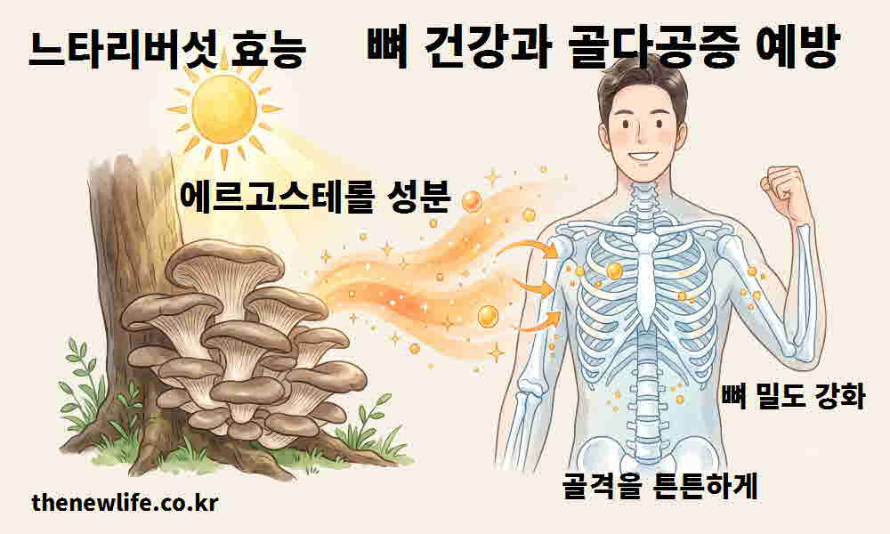 느타리버섯 효능 뼈 건강 골다공증 예방