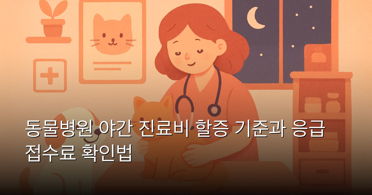 동물병원 야간 진료비 할증 기준과 응급 접수료 확인법
