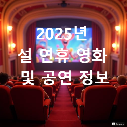 2025년 설 연휴 영화 및 공연 정보
