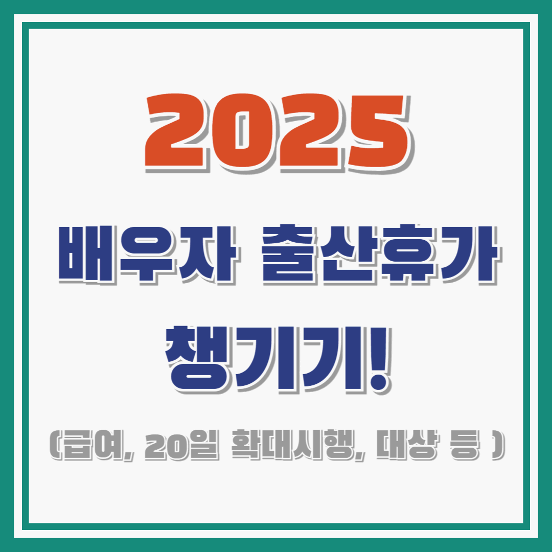 배우자 출산휴가 꼭 챙기세요! : 지원대상/ 20일 확대 시행 / 분할 사용 / 신청방법