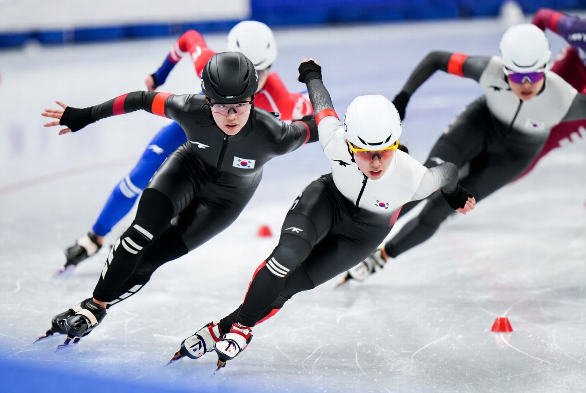 쇼트트랙의 핵심인 코너링과 추월 기술 분석