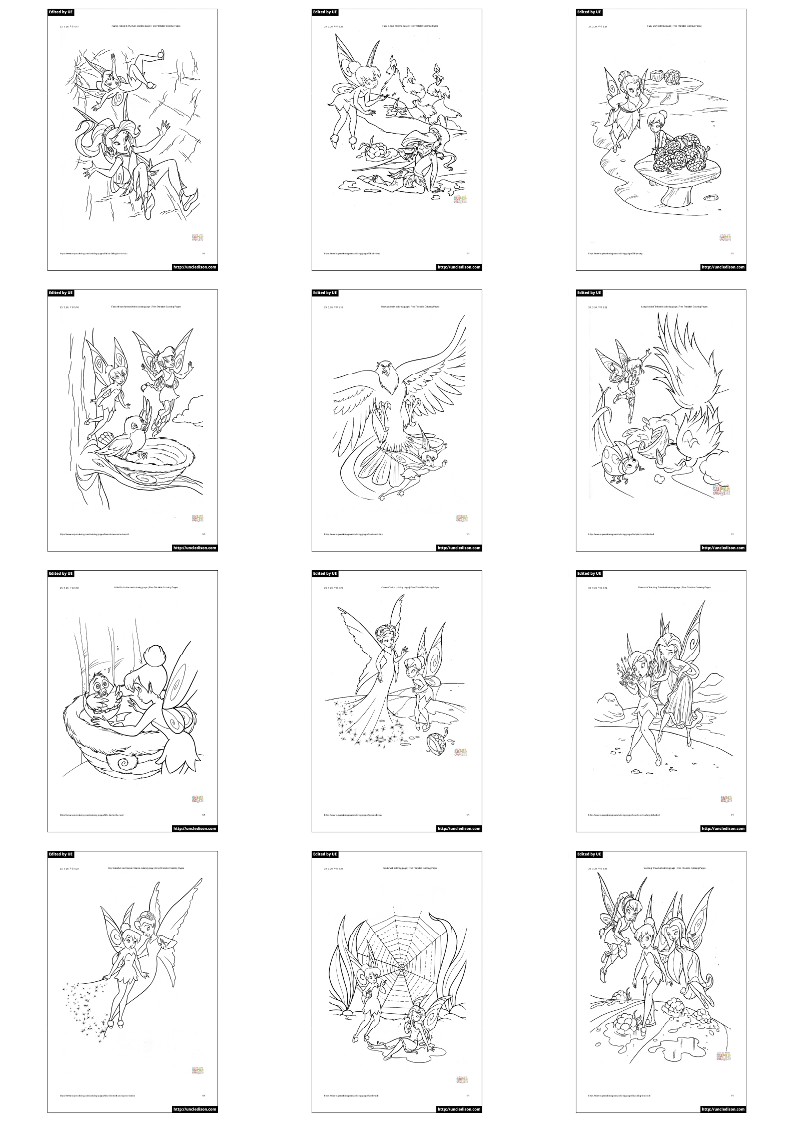 디즈니 요정 팅커벨 색칠공부 도안