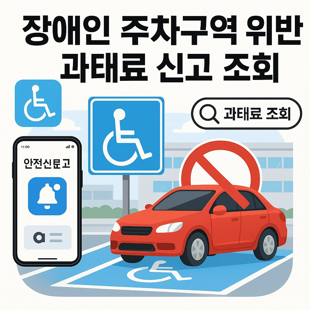 장애인 주차구역 위반 과태료 신고 조회