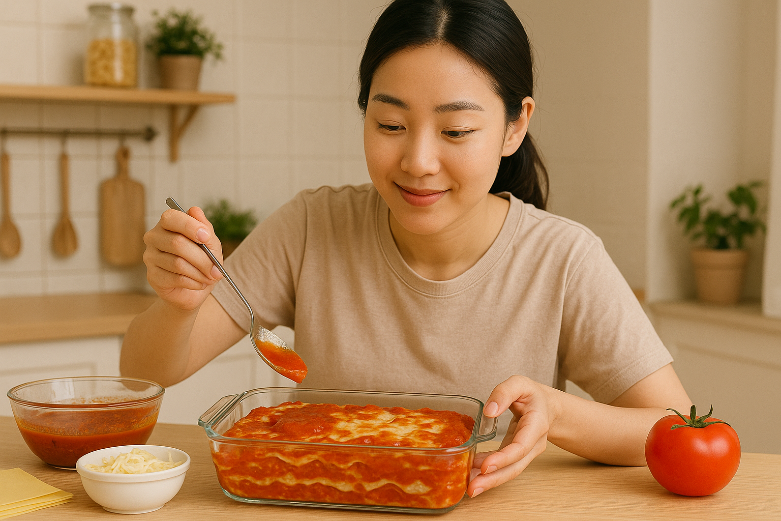 전자레인지로도 간편하게, 토마토 소스 라자냐 만들기 레시피