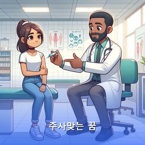 구렛나루가-검은-흑인-의사가-얼굴이-통실통실한-아가씨-어깨에-주사를-놓는-모습