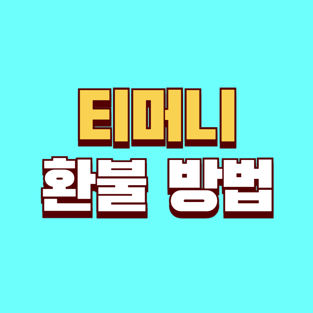 모바일 티머니 환불 방법 안내