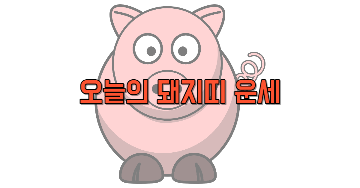 오늘의 돼지띠 운세 무료 보기