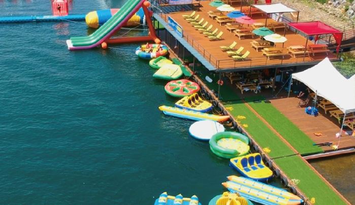 춘천-강-하천-물놀이-대형튜브-구명조끼-휴게실-천막