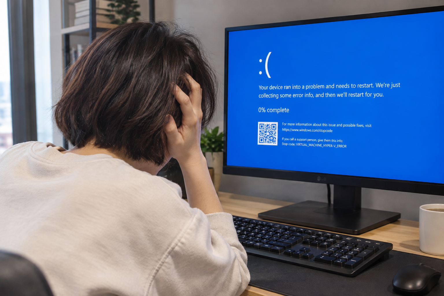 Hyper-V 가상 머신 켤 때 발생하는 윈도우 블루스크린 오류