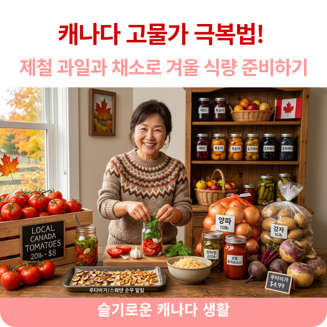 캐나다 고물가 극복법! - 제철 과일과 채소로 겨울 식량 준비하기