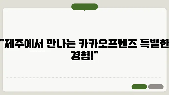 제주 카카오프렌즈샵