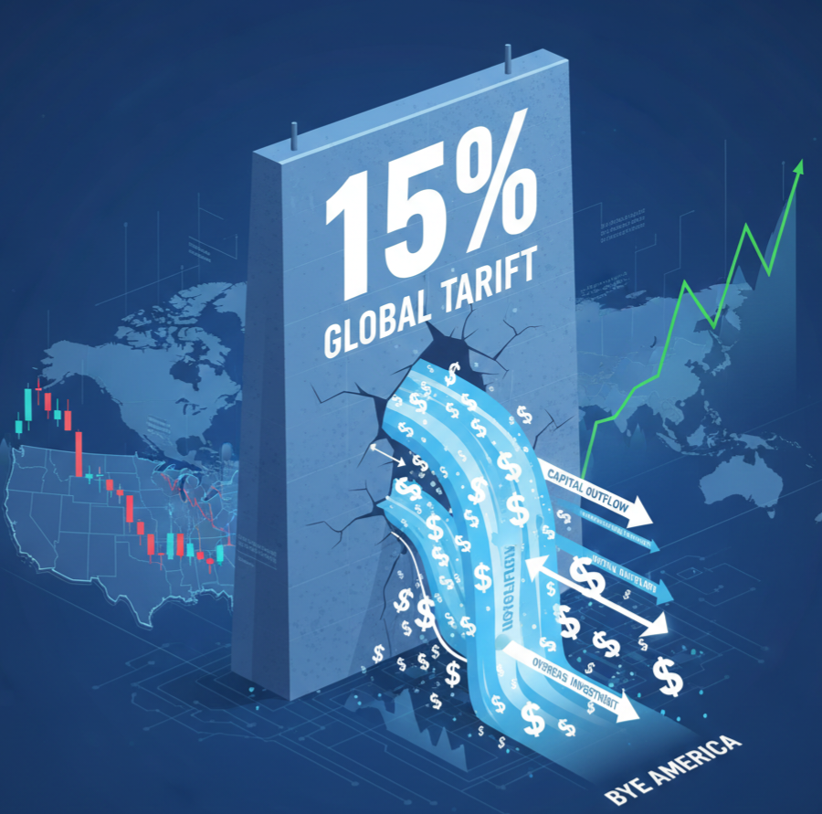 거대한 관세 장벽과 그 너머로 빠져나가는 달러