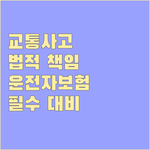 교통사고 법적 책임, 운전자보험으로 ..