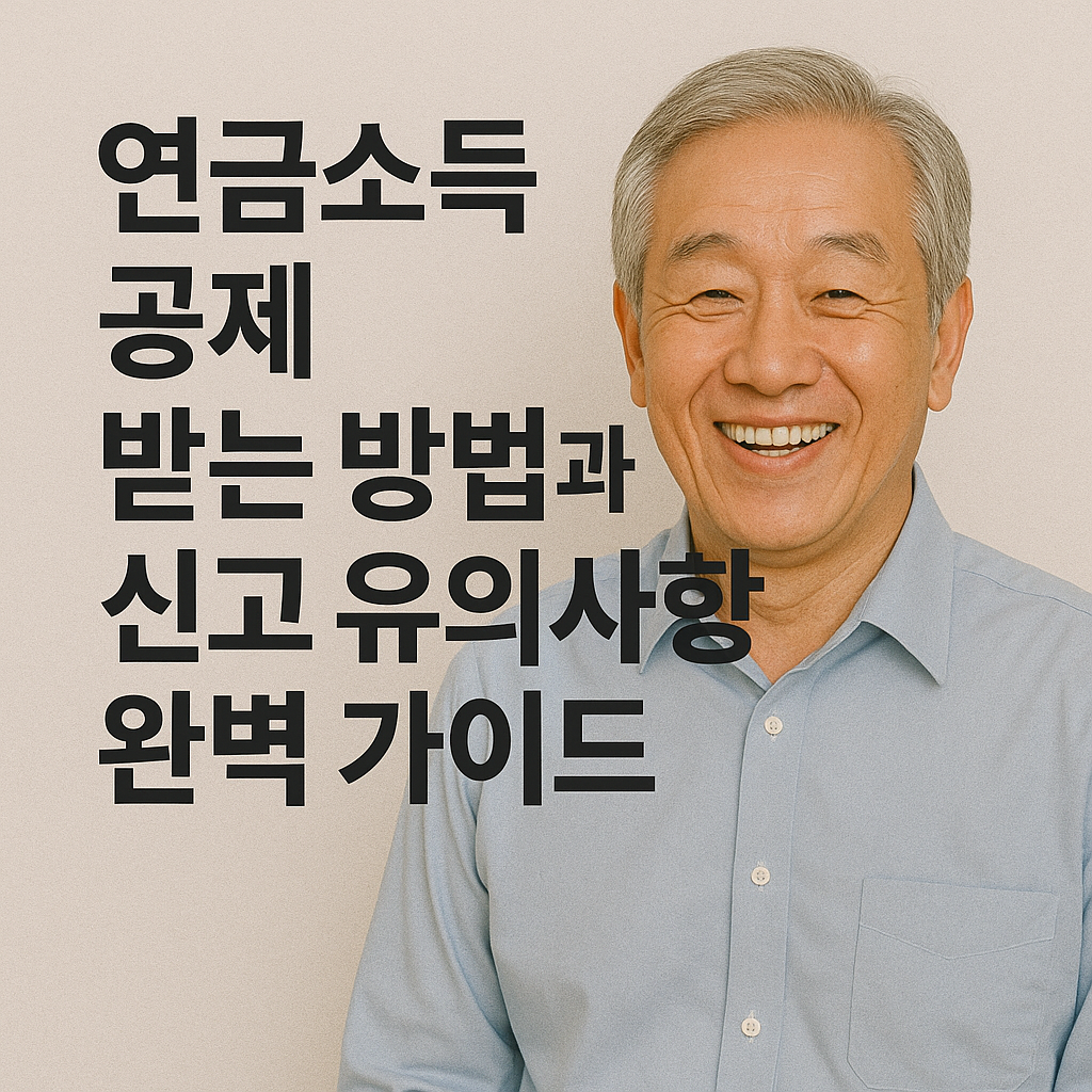 연금소득공제 받는 방법과 신고 유의사항 완벽 가이드
