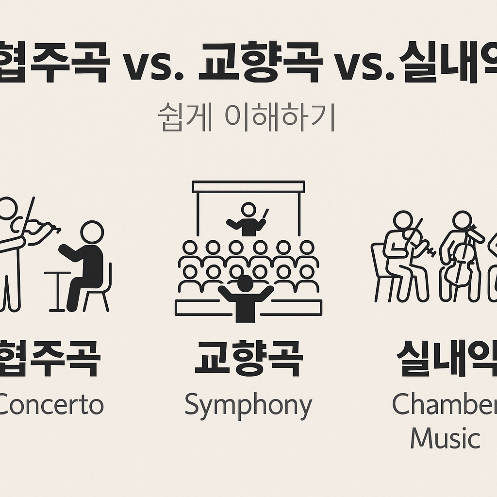 클래식 공연장, 이 세 가지만 알아도 충분하다! 협주곡 vs. 교향곡 vs. 실내악