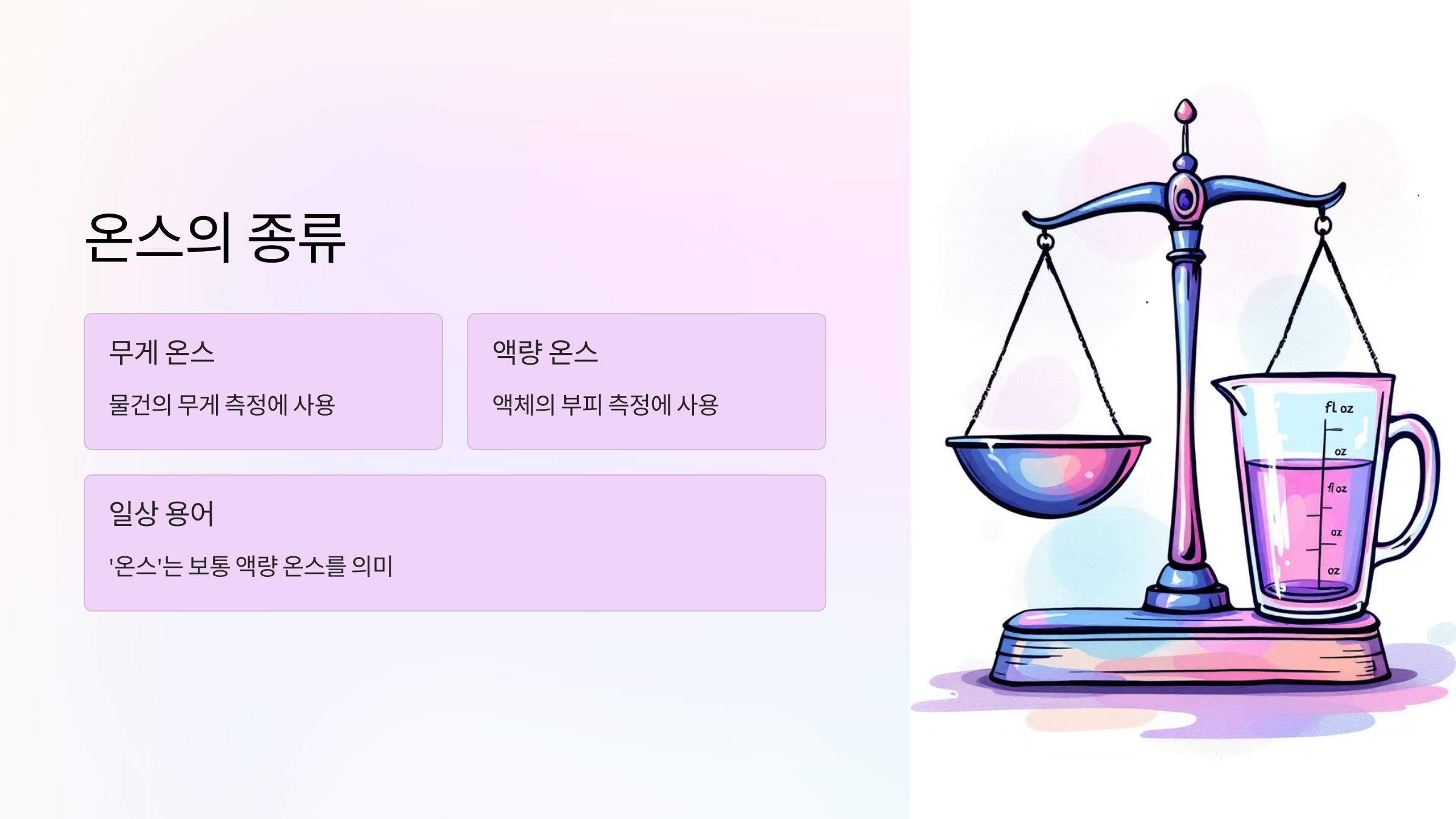 온스-종류