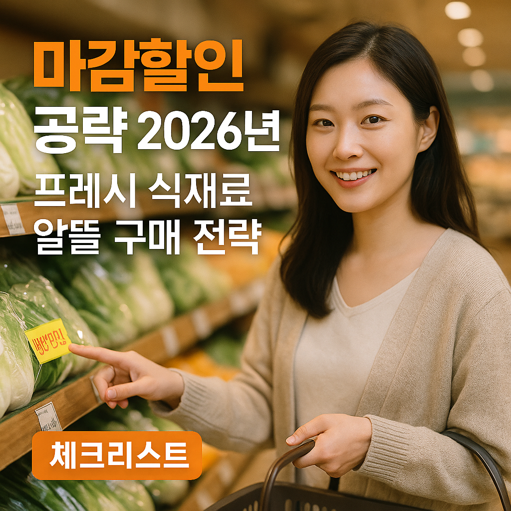 마감할인 공략 2026년 | 프레시 식재료 알뜰 구매 전략