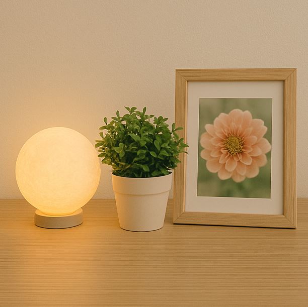 자취 초보생이 피히애할 품목 무드등과 인공 식물, 꽃사진액자