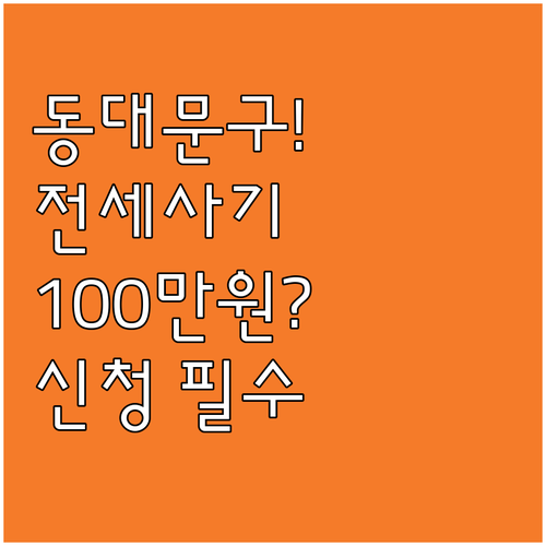 2025 동대문구 전세사기 소송비 1..