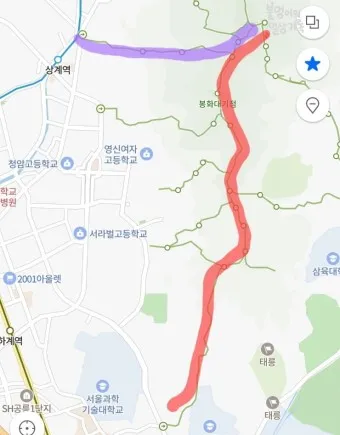 불암산 등산 코스 안내 지도_17