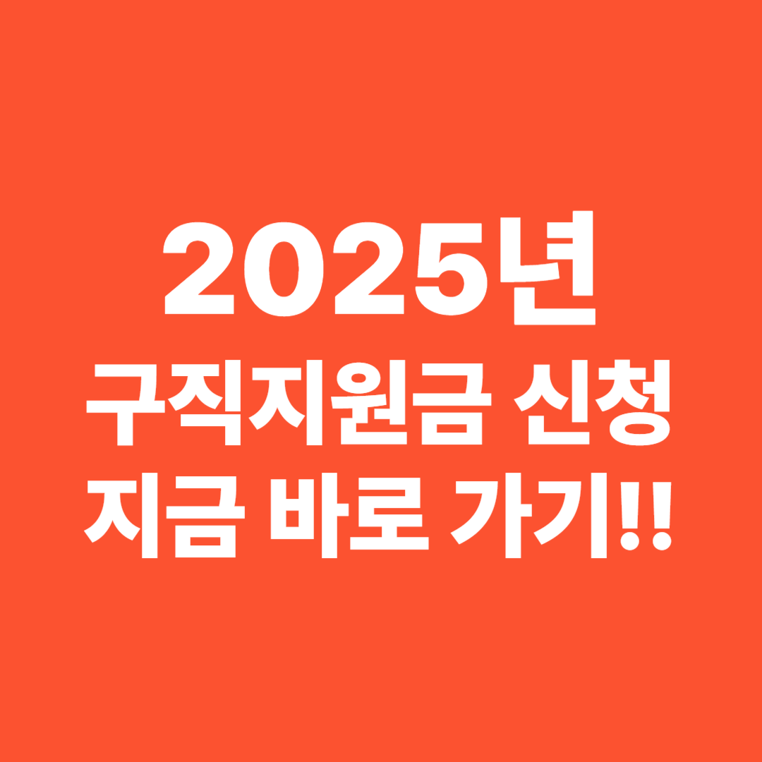 2025년 구직지원금 총정리