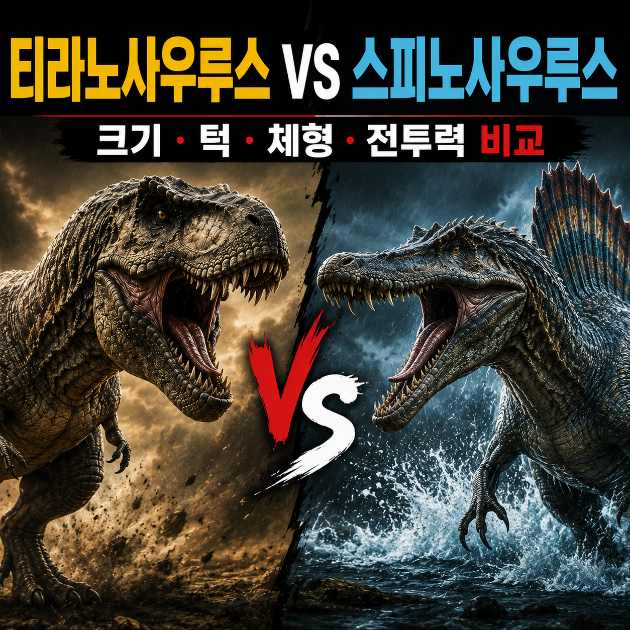 티라노사우루스 vs 스피노사우루스