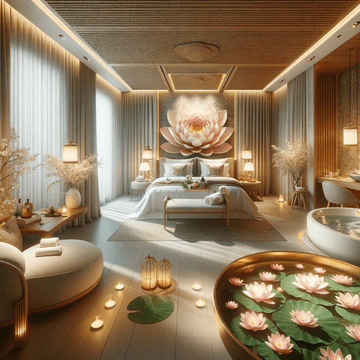 호치민 다리미 스파 핫하다 못해 너무 시원하다! - 2. 다미리 스파의 독특한 서비스와 치료법 - 2.6 커플 및 그룹 경험 - ① 커플을 위한 로터스 스위트 리트리트 커플을 위한 로터스 스위트 리트리트