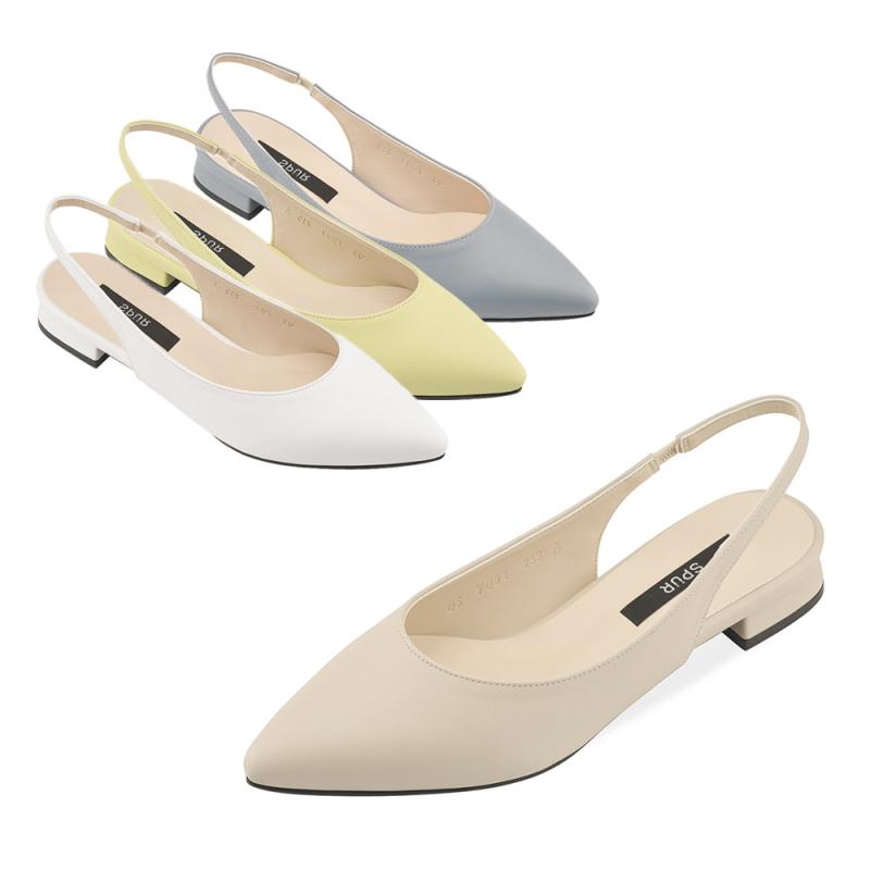 스퍼 포인트토 슬링백 플랫 4컬러 QS7001