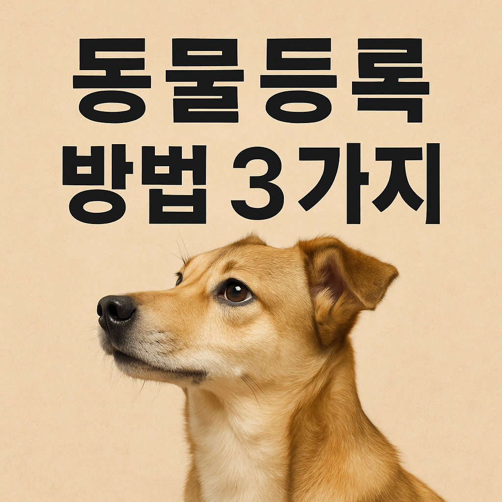 동물등록 방법 3가지
