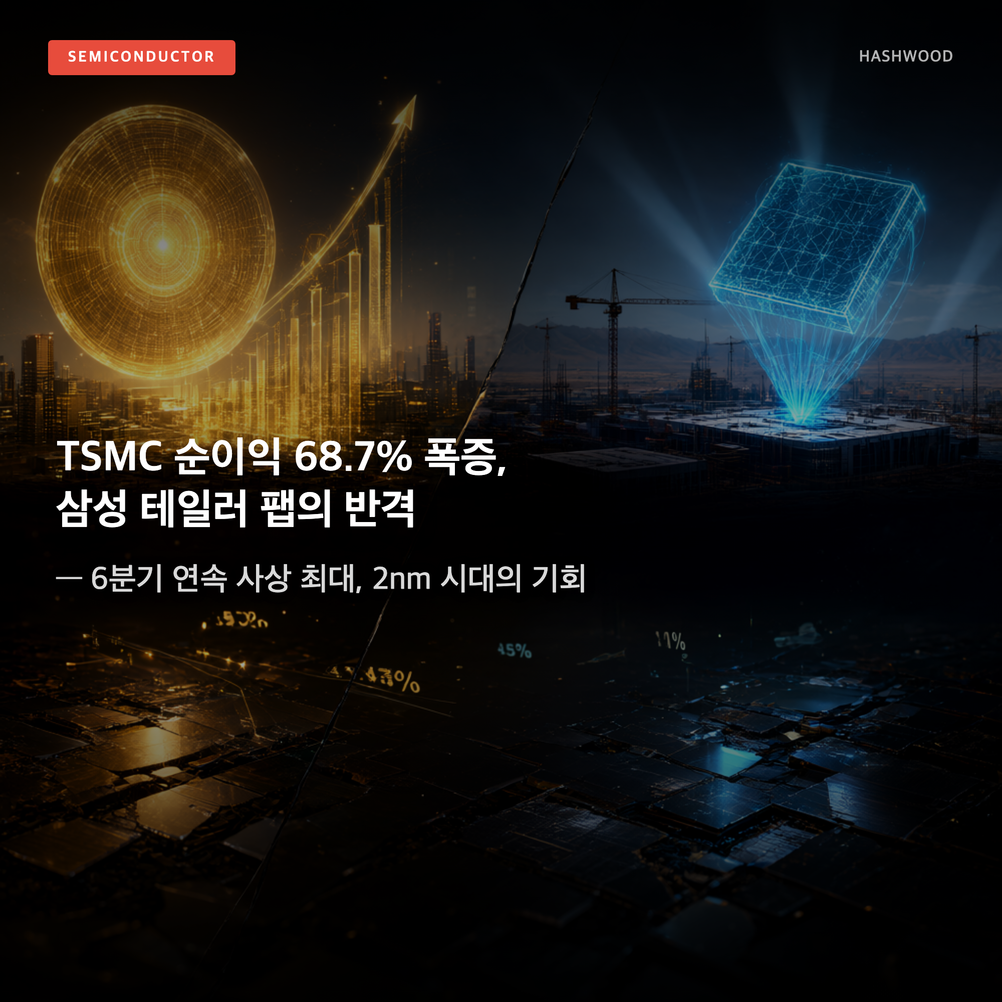 그림: TSMC 순이익 68.7% 폭증, 삼성 테일러 팹의 반격 — — 6분기 연속 사상 최대, 2nm 시대의 기회