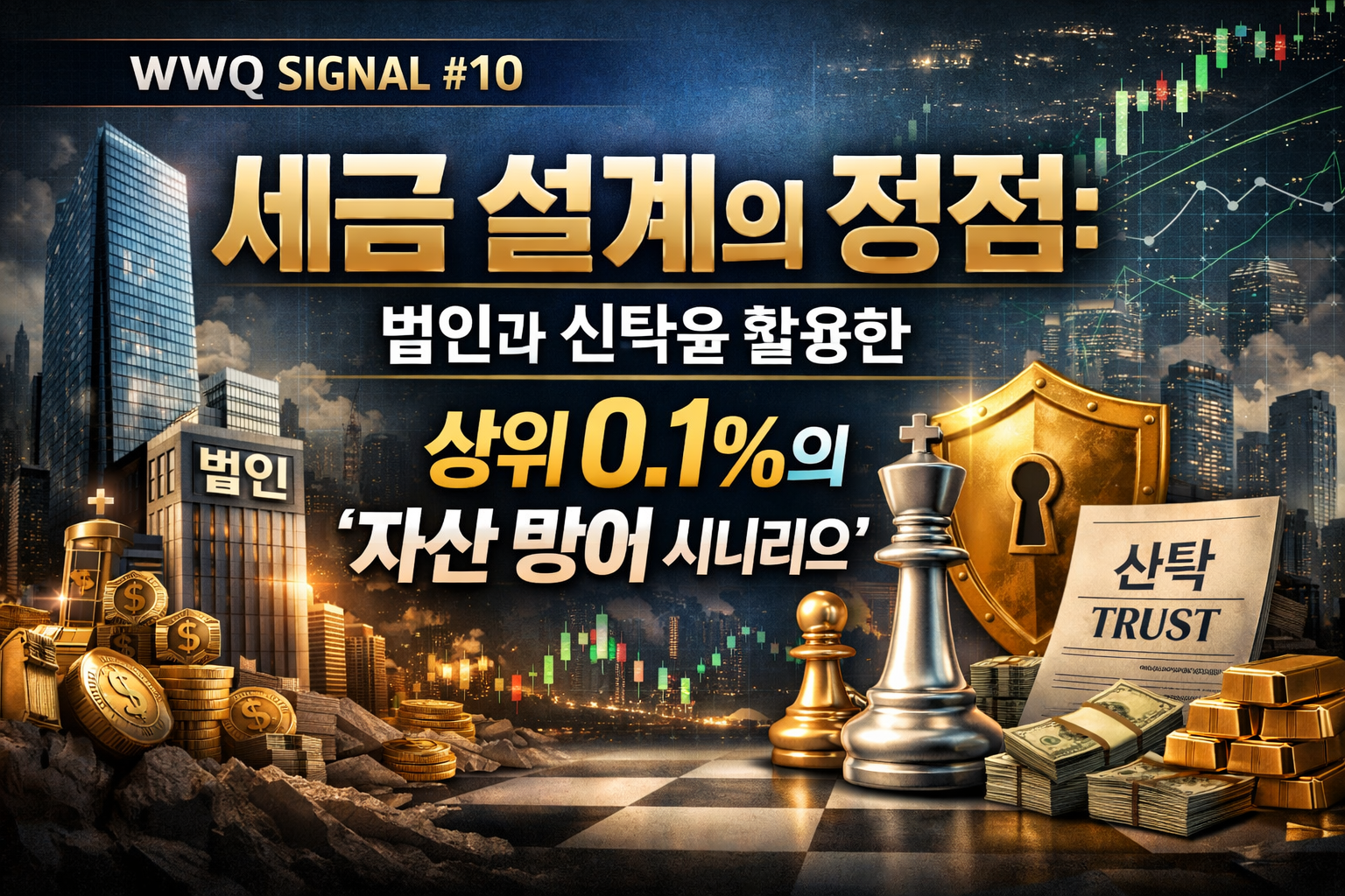 WWQ SIGNAL 10 세금 설계의 정점 법인과 신탁을 활용한 상위 0.1% 자산 방어 전략 썸네일 이미지
