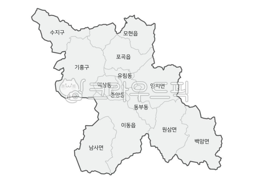 용인시 지역도