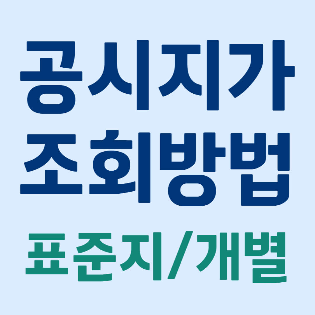 공시지가 조회 방법