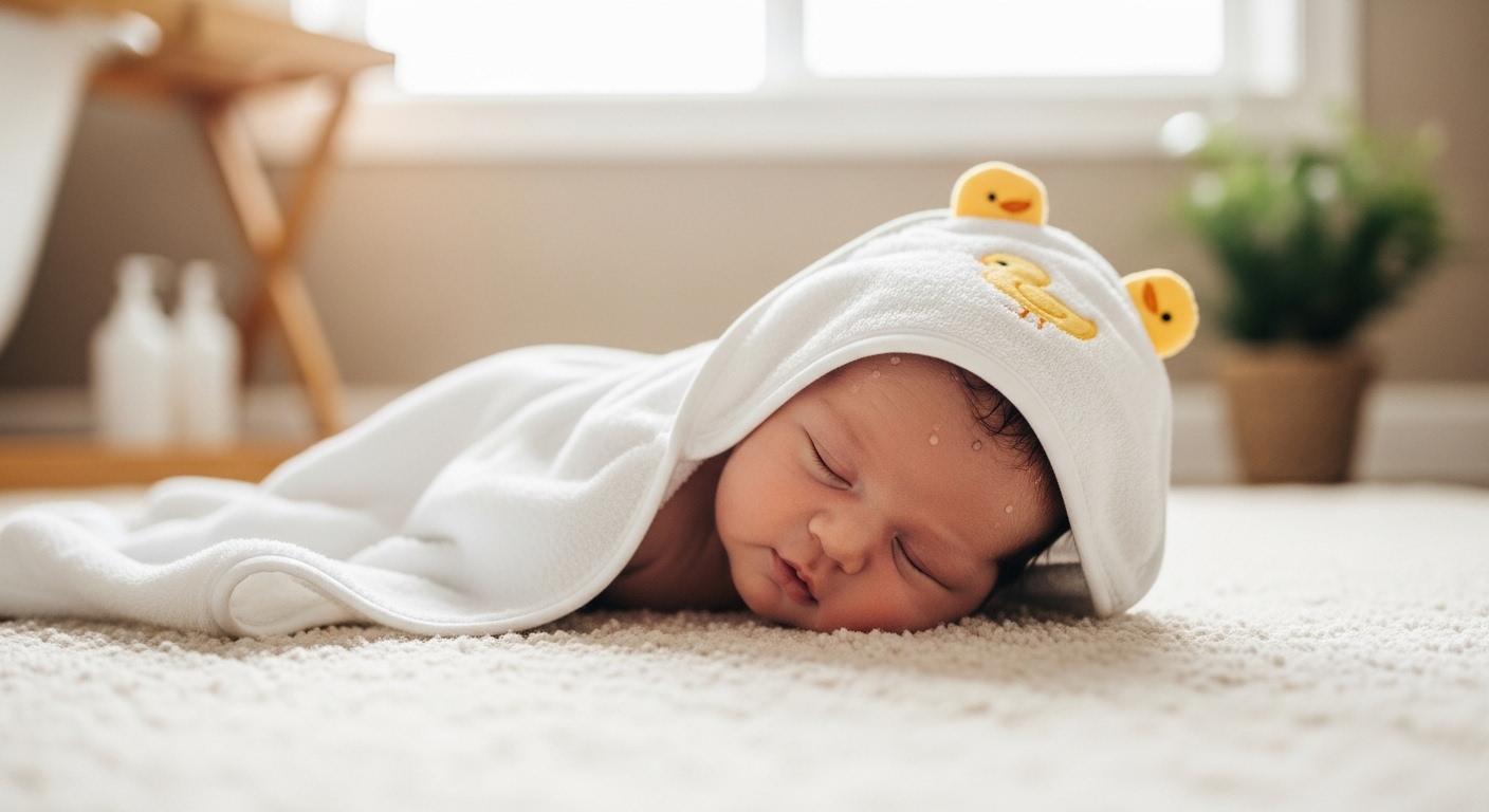 신생아 목욕타올