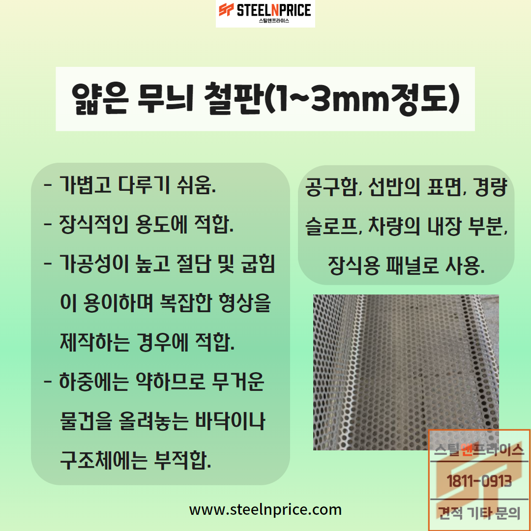얇은 무늬 철판