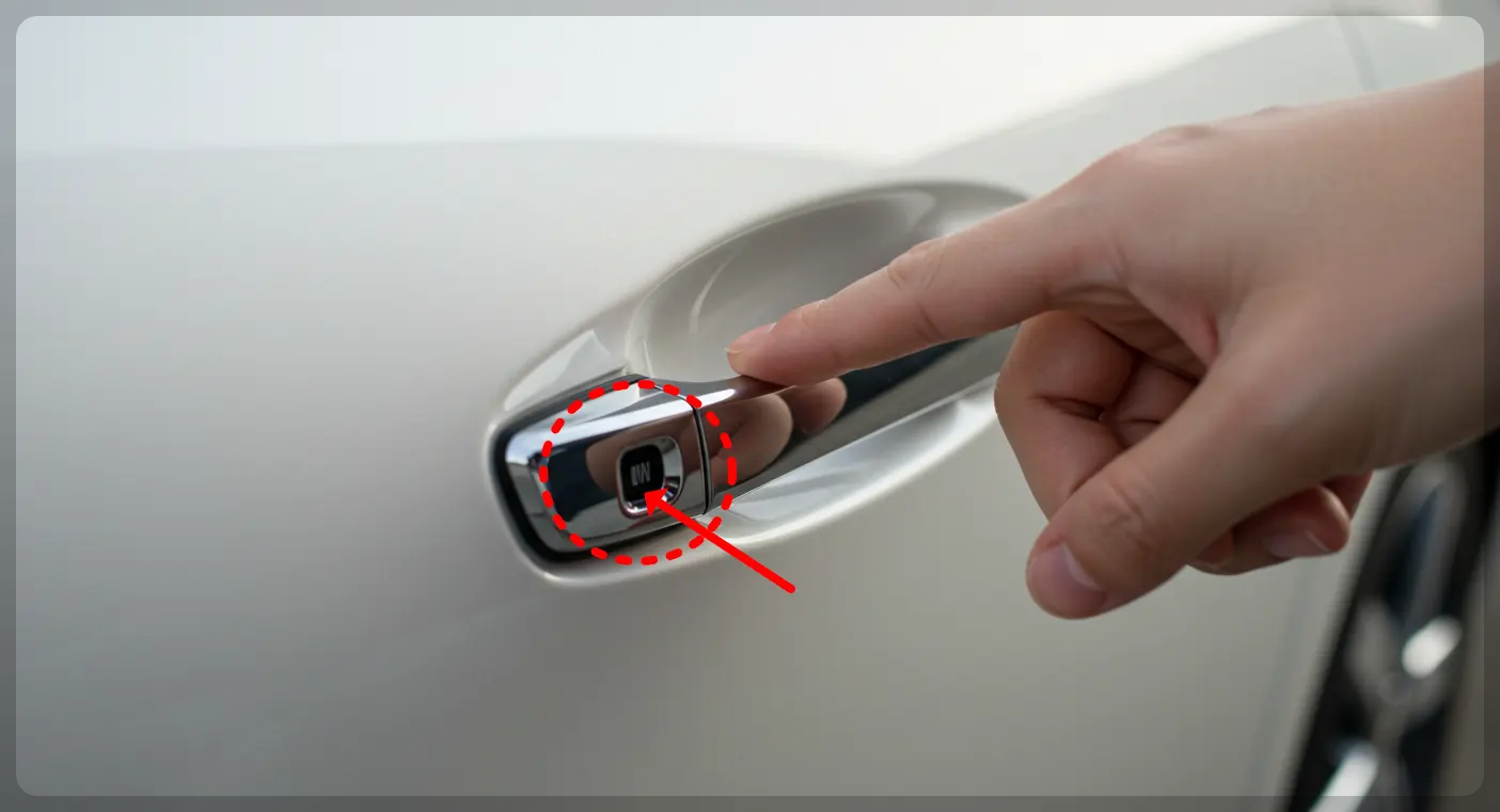 자동차 스마트키 네모 버튼